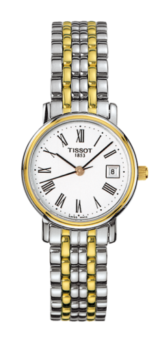Tissot Desire Quartz 24 Stainless Steel / Yellow Gold PVD / White / Bracelet